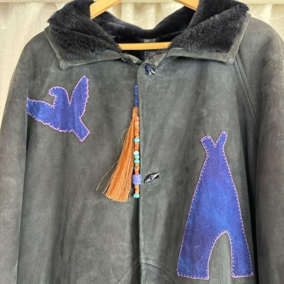 Gorgeous Vintage Handmade Artisan Shearling Maxi Coat - Picture 16 of 16